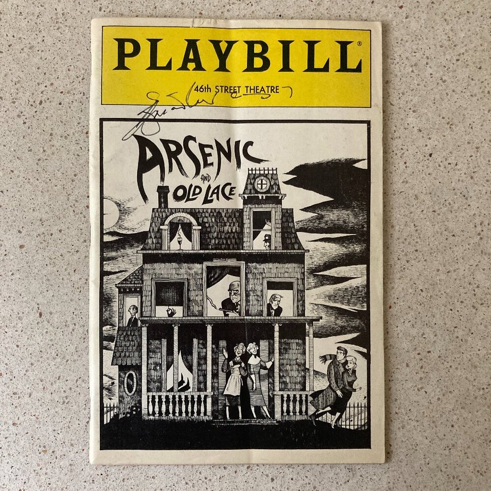 BRIAN MURRAY Signed Playbill Arsenic and Old Lace Opening Night Creased Covers